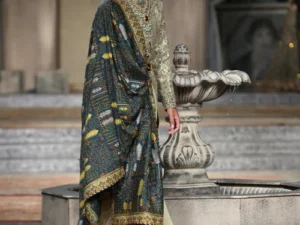 Velvet Sherwani With Embroidery